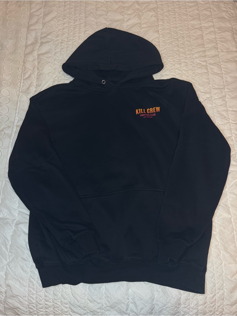 Kill Crew Large Black Hooded Sweatshirt Thrive Under Pressure